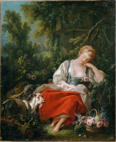 The Dreaming Shepherdess by François Boucher